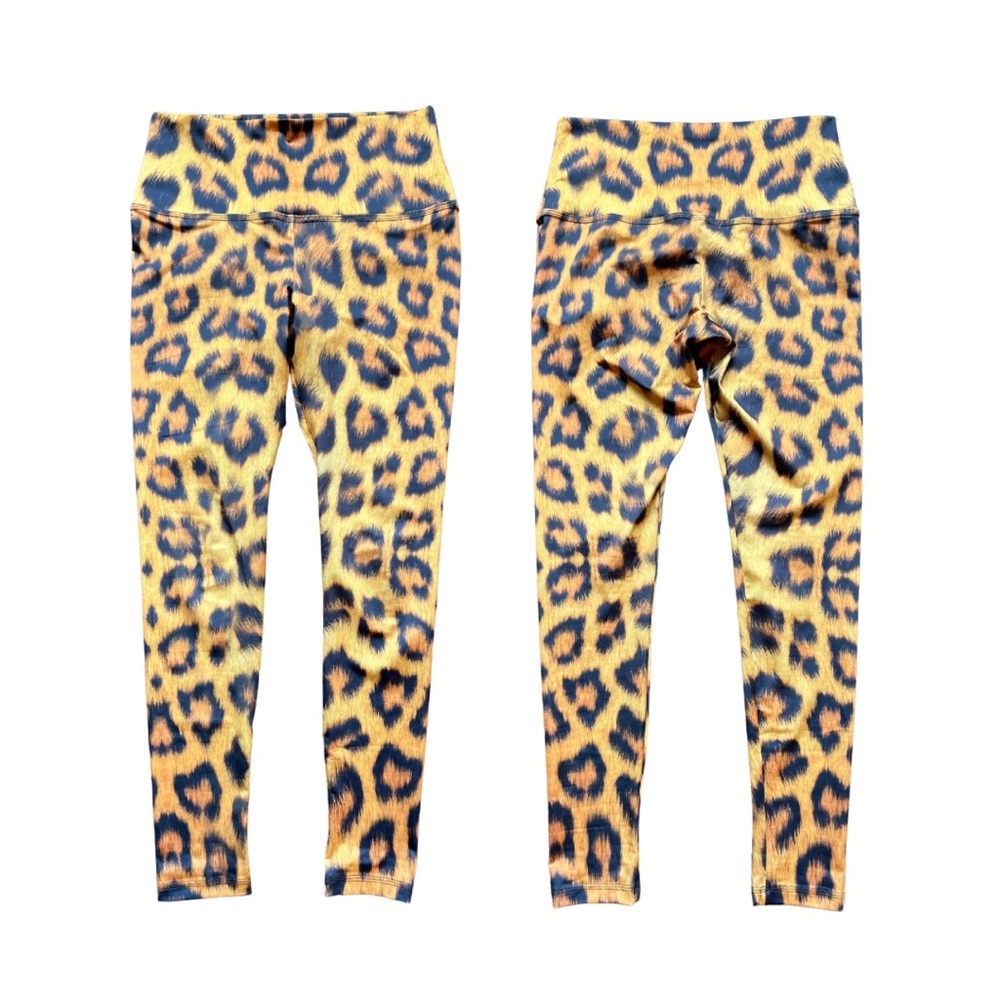 Om Shanti Power Pants Leopard Skin Leggings Small